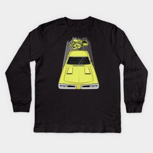 Dodge Coronet Super Bee 1970 - light yellow Kids Long Sleeve T-Shirt